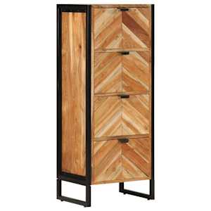 Kopalniška omarica 40x30x100 cm akacijev les in železo