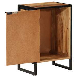 Koupelnová skříňka 40 x 30 x 60 cm masivní akácie a železo - obrázek 2