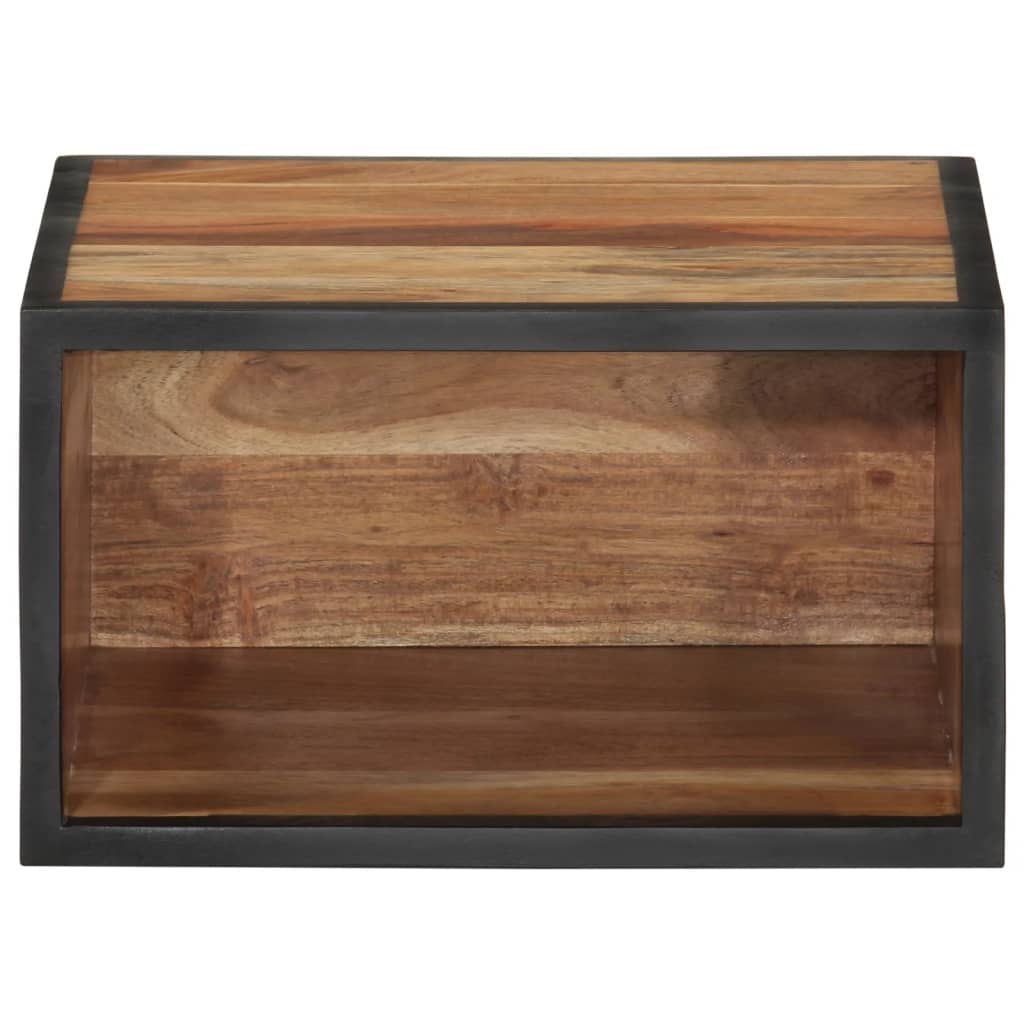 vidaXL tömör akácfa falra szerelhető éjjeliszekrény 35 x 35 x 20 cm