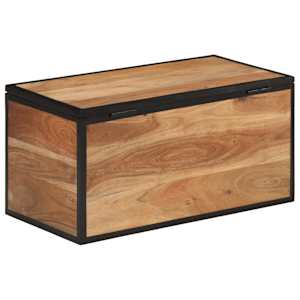 Úložný box 60 x 30 x 30 cm masivní akáciové dřevo a železo - obrázek 5