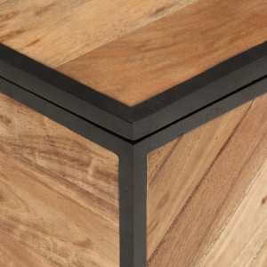Úložný box 60 x 30 x 30 cm masivní akáciové dřevo a železo - obrázek 8