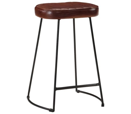vidaXL Barkrukken 2 st 41x29x62 cm donkerbruin