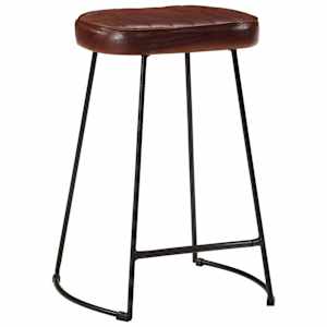 vidaXL Barkrukken 2 st 41x29x62 cm donkerbruin