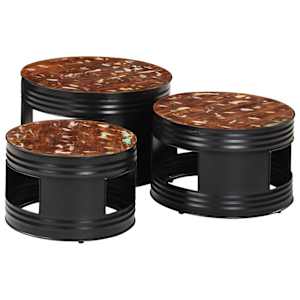 Barska mizica oblika bobna 3 kosi predelan trden les