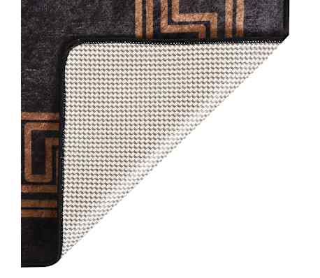 vidaXL Matto pestävä musta ja kulta 120x170 cm liukumaton