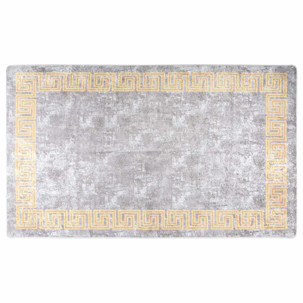 Thumbnail - vidaXL Teppich Waschbar Grau und Golden 150x230 cm Rutschfest