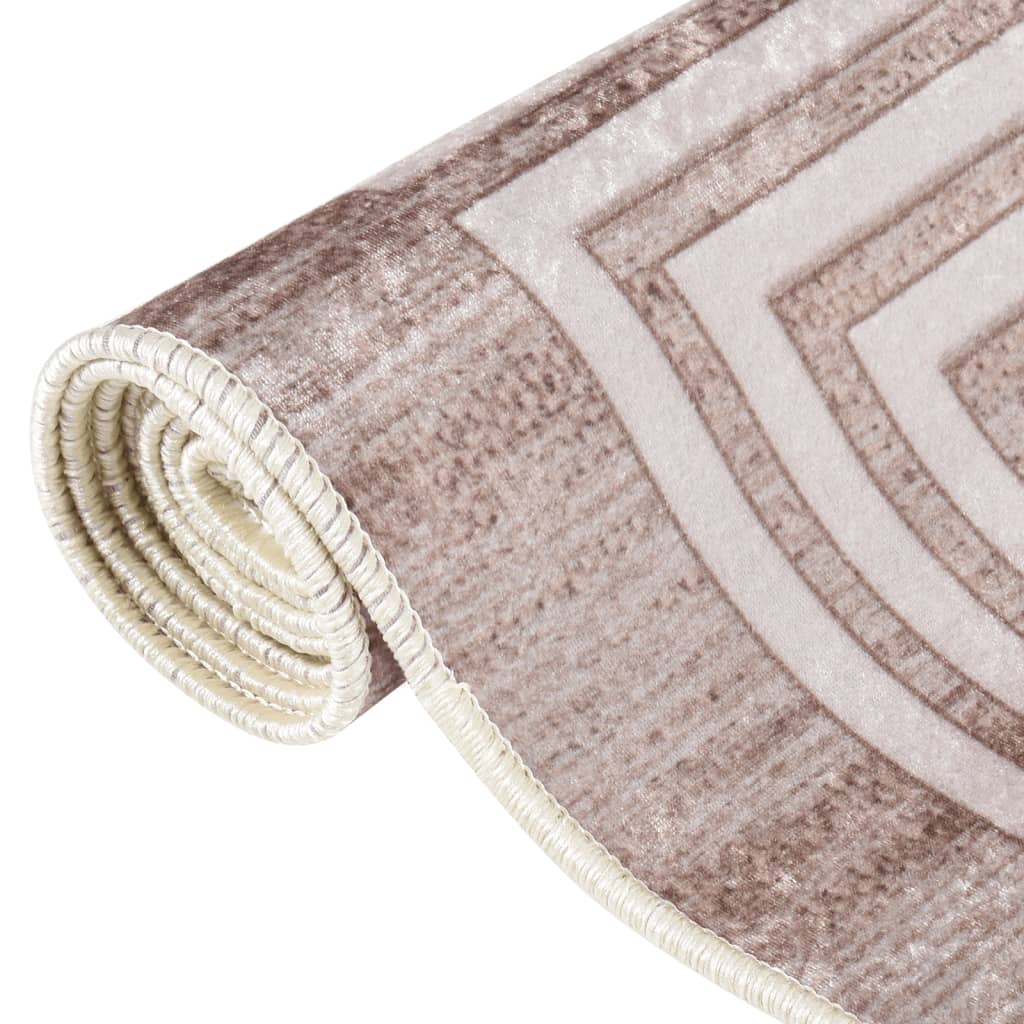 Thumbnail - vidaXL Teppich Waschbar Beige 120x170 cm Rutschfest