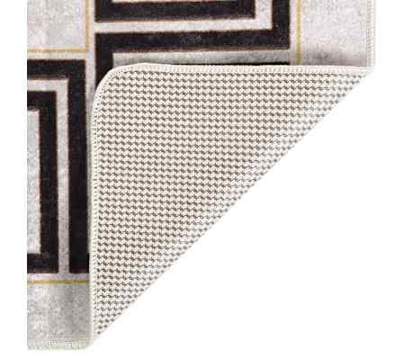 vidaXL gulvt&aelig;ppe 150x230 cm vaskbart + skridsikkert hvid og sort