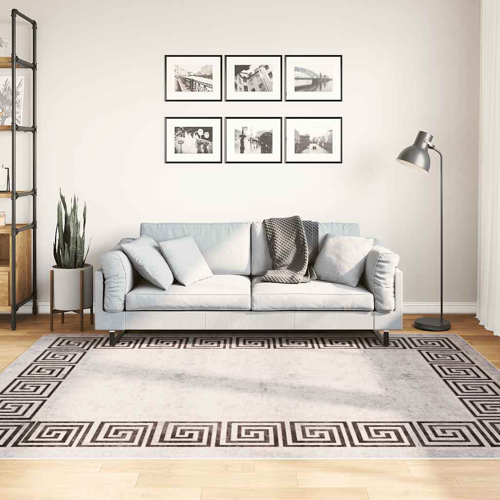 vaip, pestav, valge ja must, 150 x 230 cm, libisemiskindel