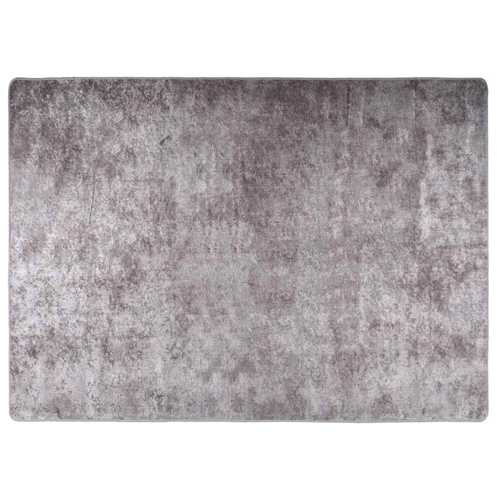 vidaXL Koberec pratelný šedý 150 x 230 cm protiskluzový