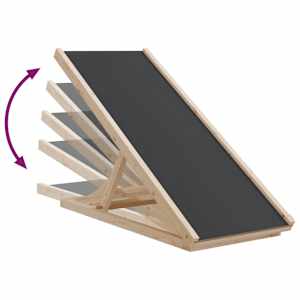 Rampa pro psy šedá 100 x 40 cm masivní jedlové dřevo - obrázek 7