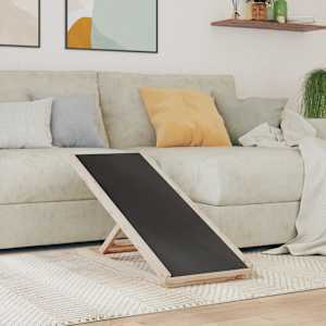 Rampa za pse siva 100x40 cm trden les jelke