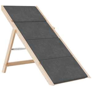 Schůdky pro psy šedé 105 x 47 cm masivní jedlové dřevo - obrázek 4