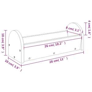 Seník pro králíky 28 x 10 x 10 cm masivní jedlové dřevo - obrázek 7