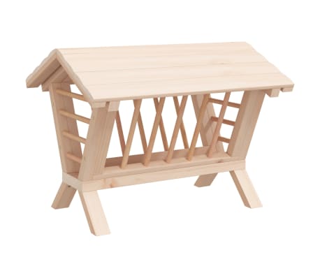vidaXL Mangeoire &agrave; foin pour lapins 44x33x33 cm bois massif de sapin