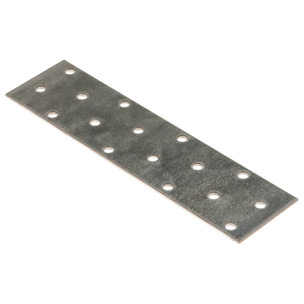 vidaXL Plăci perforate, 60 buc., 2 mm, 160x40 mm, oțel galvanizat