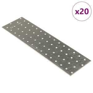 Perforované destičky 20 ks 2 mm 300 x 80 mm pozinkovaná ocel
