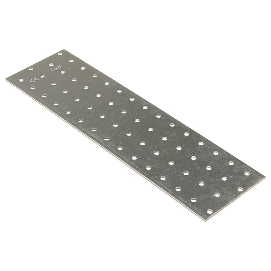 vidaXL Platen geperforeerd 40 st 2 mm 300x80 mm gegalvaniseerd staal