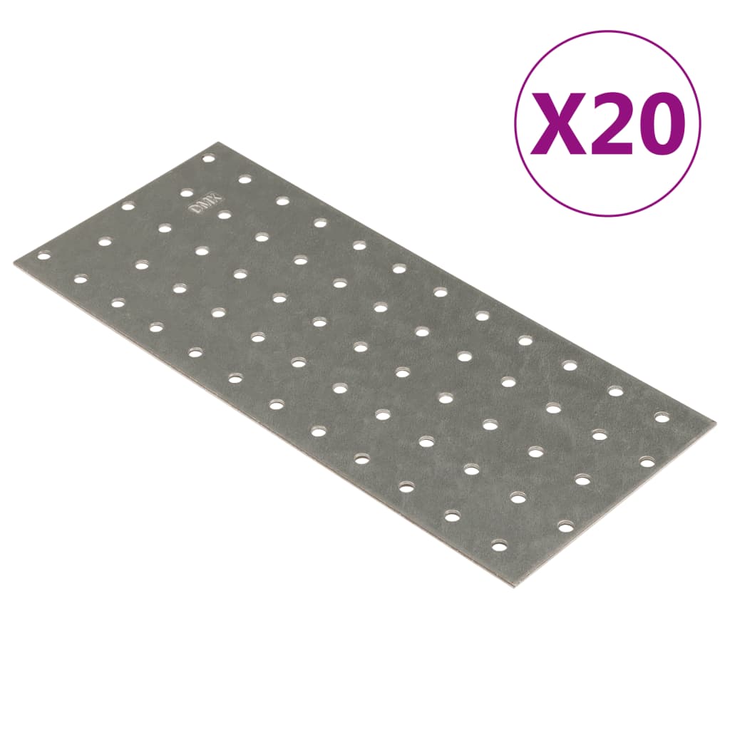 Lochplatten 20 Stk. 2 mm 240×100 mm Verzinkter Stahl