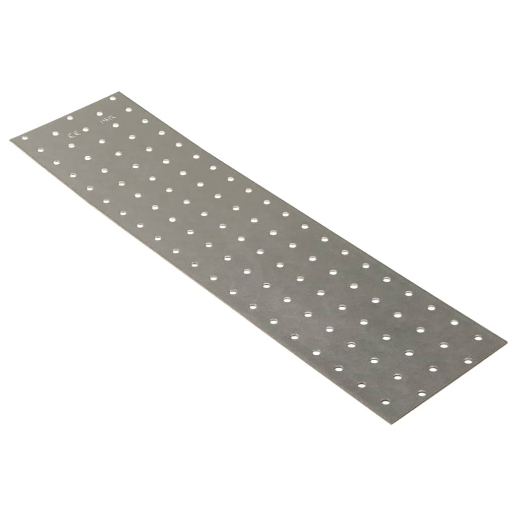 vidaXL Platen geperforeerd 20 st 2 mm 400x100 mm gegalvaniseerd staal