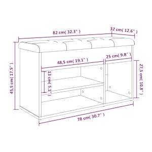 Lavice s botníkem betonově šedá 82 x 32 x 45,5 cm dřevotříska - obrázek 11