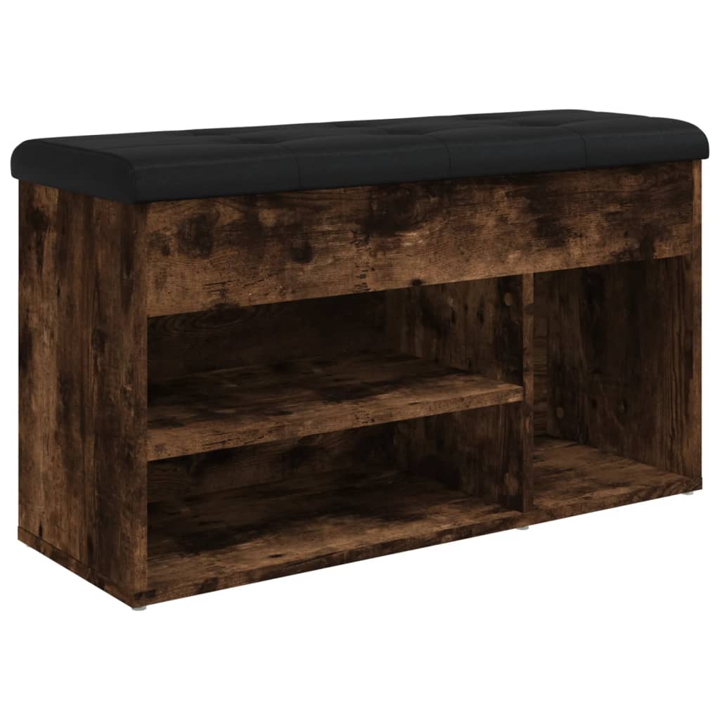 vidaXL Lavice s botníkem kouřový dub 82x32x45,5 cm kompozitní dřevo