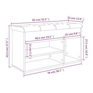 Lavice s botníkem kouřový dub 82x32x45,5 cm kompozitní dřevo - obrázek 11