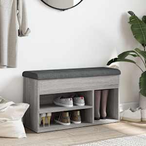 Lavice s botníkem šedá sonoma 82x32x45,5 cm kompozitní dřevo - obrázek 3