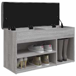 Lavice s botníkem šedá sonoma 82x32x45,5 cm kompozitní dřevo - obrázek 4
