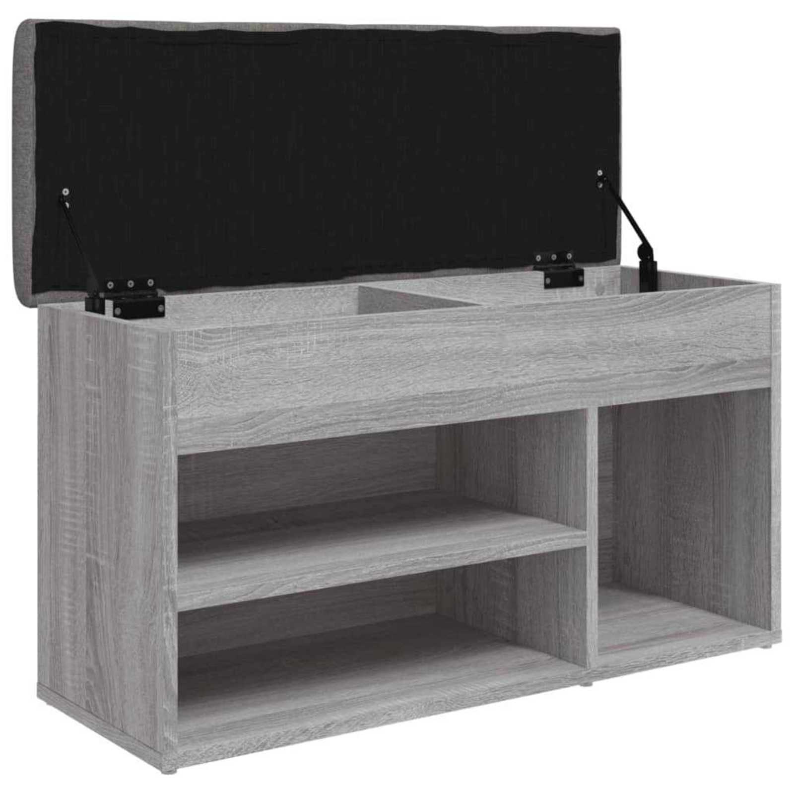 Schoenenbank 82x32x45,5 cm bewerkt hout grijs sonoma | luizaXL | Dé meubelwinkel voor elk interieur Schoenenbank 82x32x45,5 cm bewerkt hout grijs sonoma - Afbeelding 2