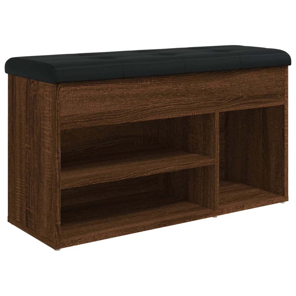 vidaXL Lavice s botníkem hnědý dub 82 x 32 x 45,5 cm kompozitní dřevo