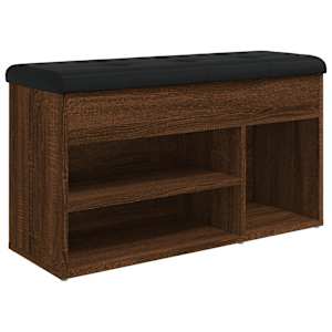 Lavice s botníkem hnědý dub 82 x 32 x 45,5 cm kompozitní dřevo - obrázek 2