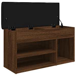 Lavice s botníkem hnědý dub 82 x 32 x 45,5 cm kompozitní dřevo - obrázek 5