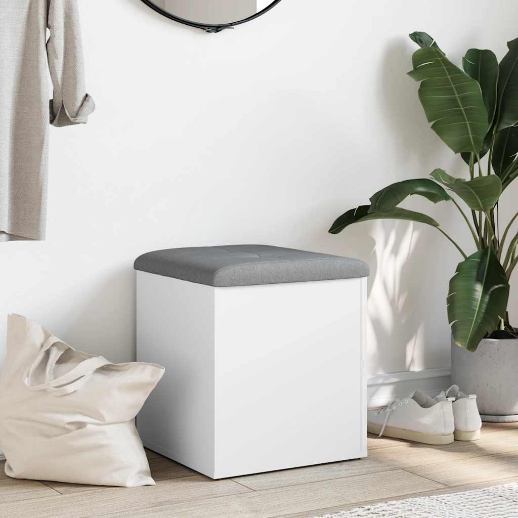 Thumbnail - vidaXL Aufbewahrungsbank Weiß 42 x 42 x 45 cm Holzwerkstoff