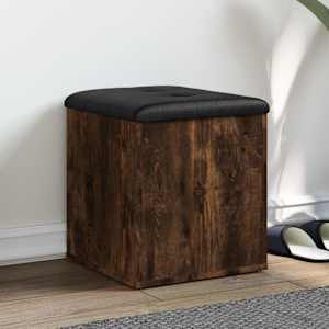 Klop za shranjevanje dimljen hrast 42x42x45 cm inženirski les