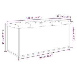 Úložná lavice betonově šedá 102 x 42 x 45 cm kompozitní dřevo - obrázek 10