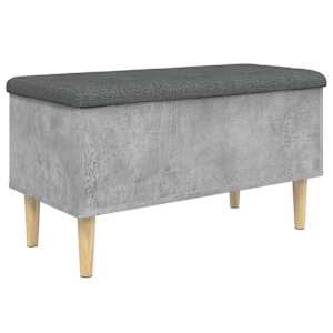 Úložná lavice betonově šedá 82 x 42 x 46 cm kompozitní dřevo - obrázek 2