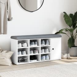 vidaXL Klupa za cipele bijela 102 x 32 x 50 cm od konstruiranog drva