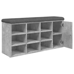 Lavice s botníkem betonově šedá 102x32x50 cm kompozitní dřevo - obrázek 8