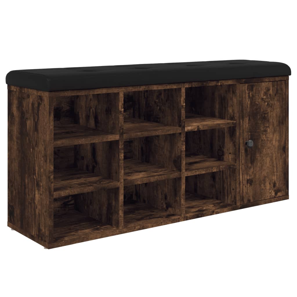 vidaXL Lavice s botníkem kouřový dub 102 x 32 x 50 cm kompozitní dřevo