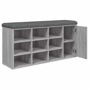 Lavice s botníkem šedá sonoma 102 x 32 x 50 cm kompozitní dřevo - obrázek 8