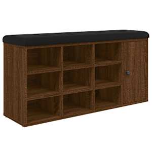 Lavice s botníkem hnědý dub 102 x 32 x 50 cm kompozitní dřevo - obrázek 2