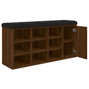 Lavice s botníkem hnědý dub 102 x 32 x 50 cm kompozitní dřevo - obrázek 8