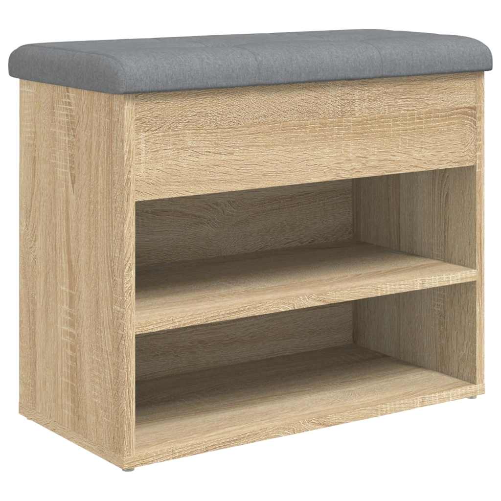 vidaXL Lavice s botníkem dub sonoma 62 x 32 x 50 cm kompozitní dřevo