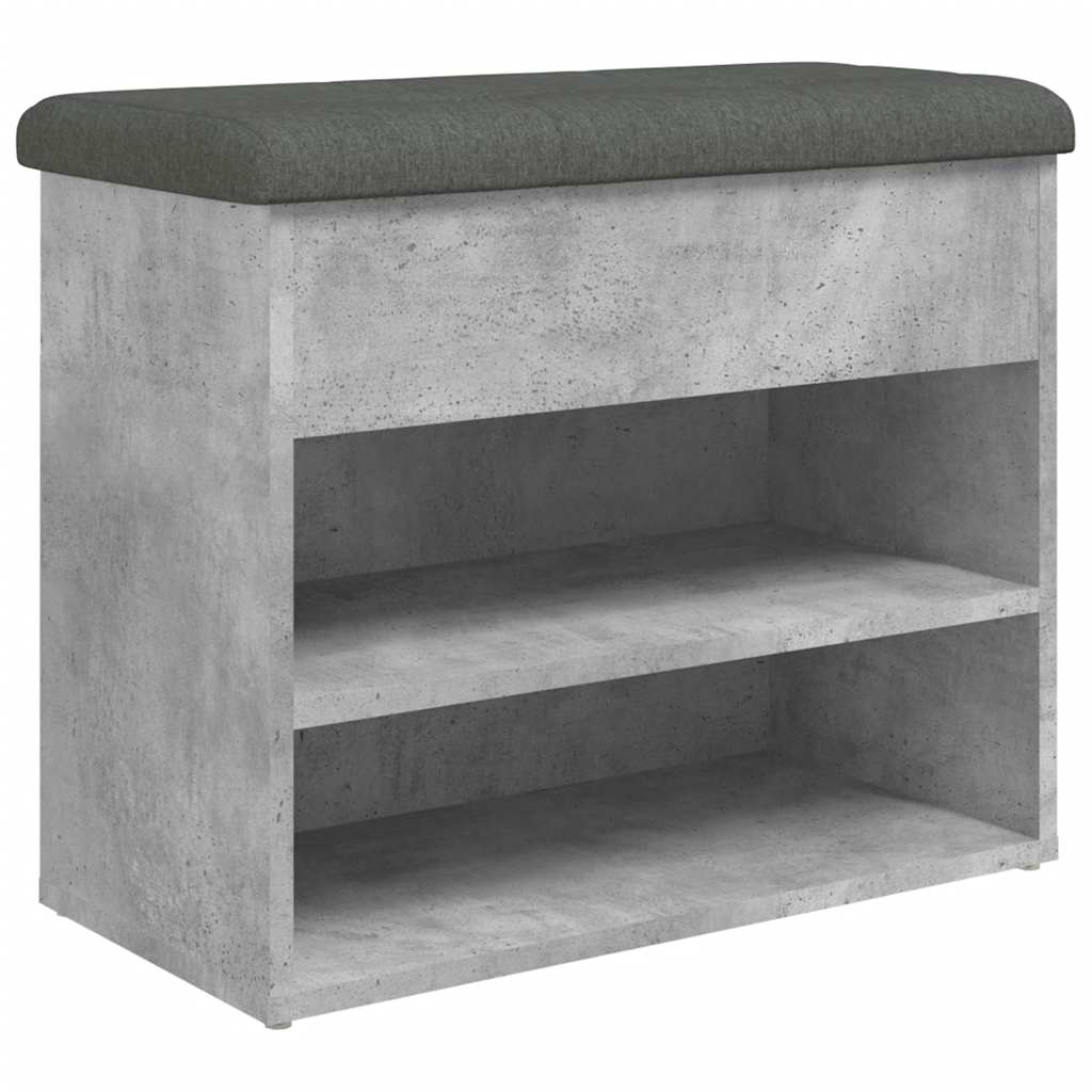 vidaXL Lavice s botníkem betonově šedá 62x32x50 cm kompozitní dřevo