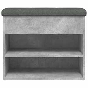 Lavice s botníkem betonově šedá 62x32x50 cm kompozitní dřevo - obrázek 6