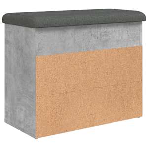 Lavice s botníkem betonově šedá 62x32x50 cm kompozitní dřevo - obrázek 8