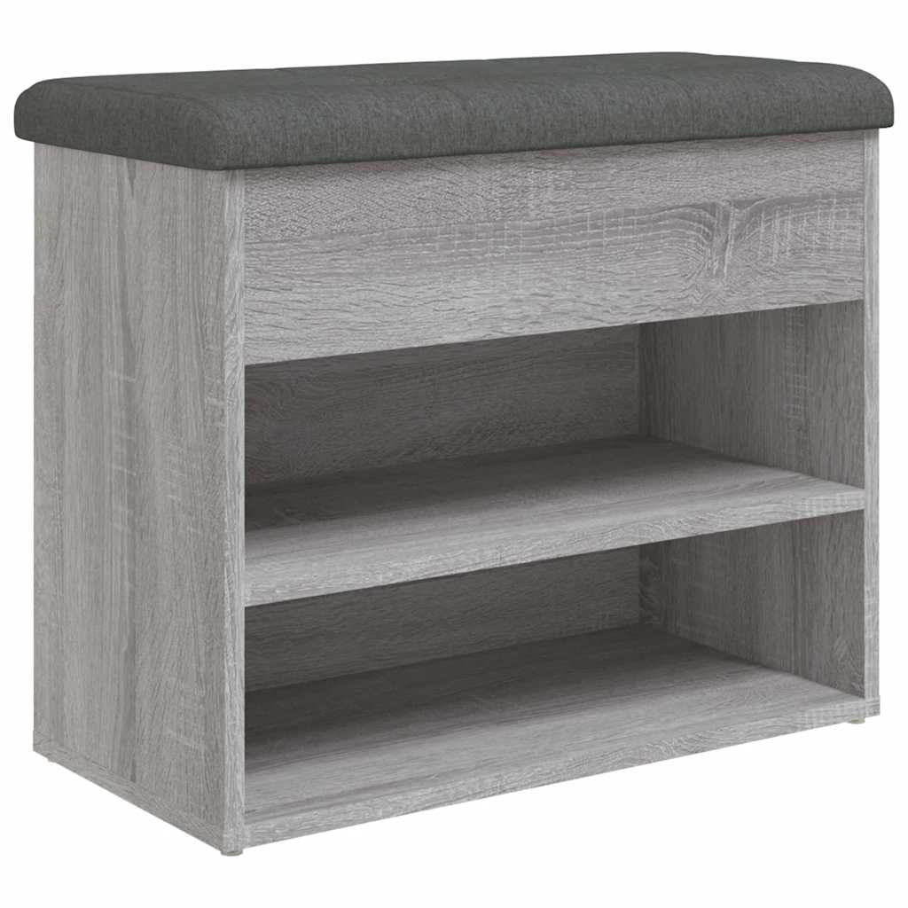 vidaXL Lavice s botníkem šedá sonoma 62 x 32 x 50 cm kompozitní dřevo
