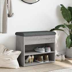vidaXL Panca Porta Scarpe Grigio Sonoma 62x32x50 cm Legno Multistrato