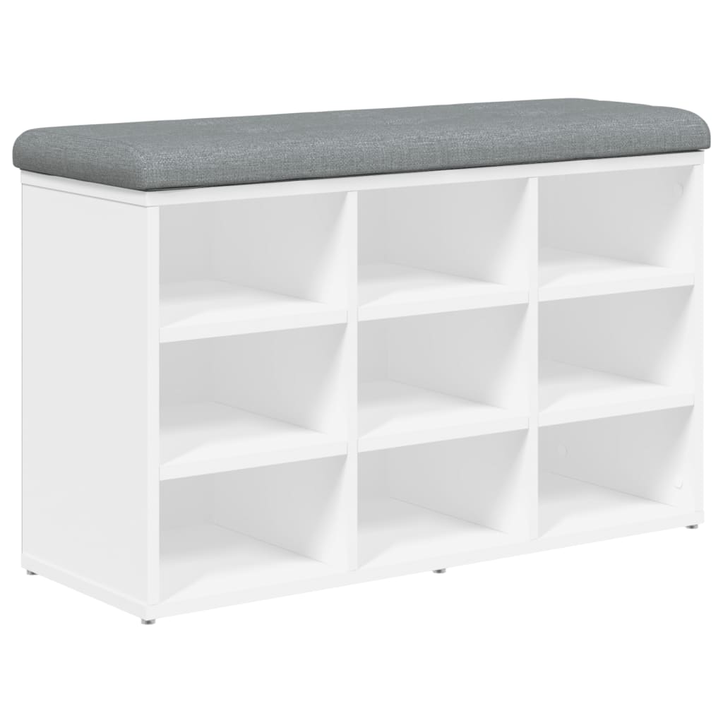 vidaXL Lavice s botníkem bílá 82 x 32 x 50 cm kompozitní dřevo